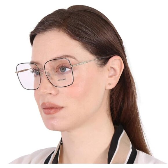 NEW BURBERRY EYEGLASSES BLACK GOLD WOMEN EYEWEAR BURBERRY BE1378D 1326 - Picture 3 of 4